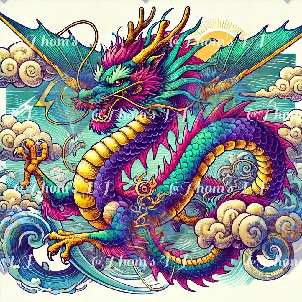 Dragon des nuages (70/70cm)