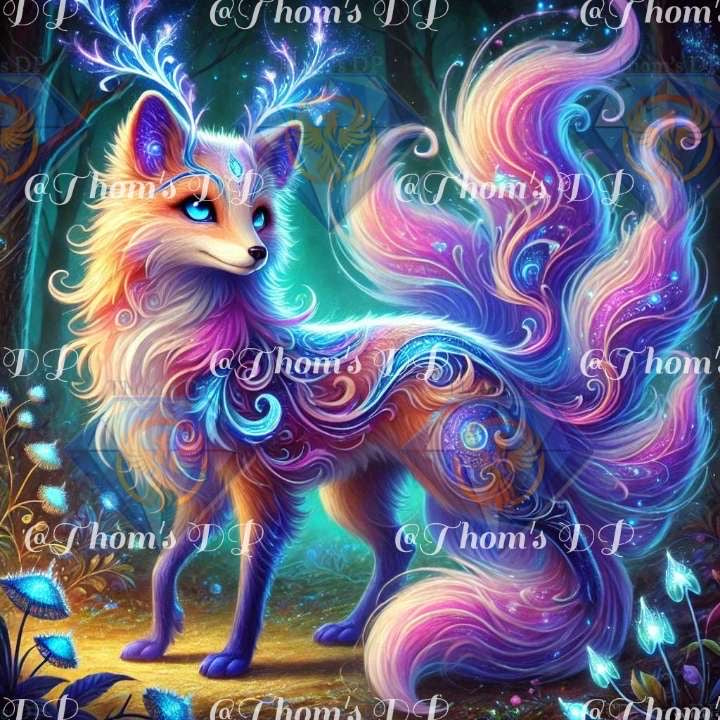 Le renard mystique (60/60cm)