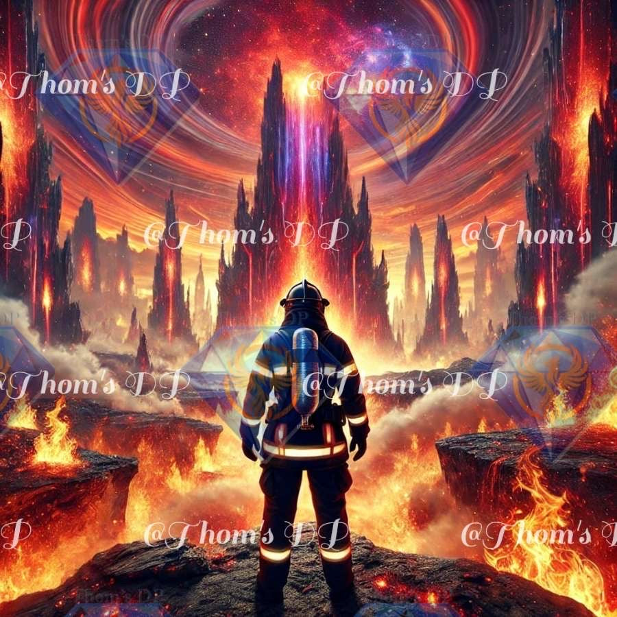 Le gardien du feu (60/60cm)