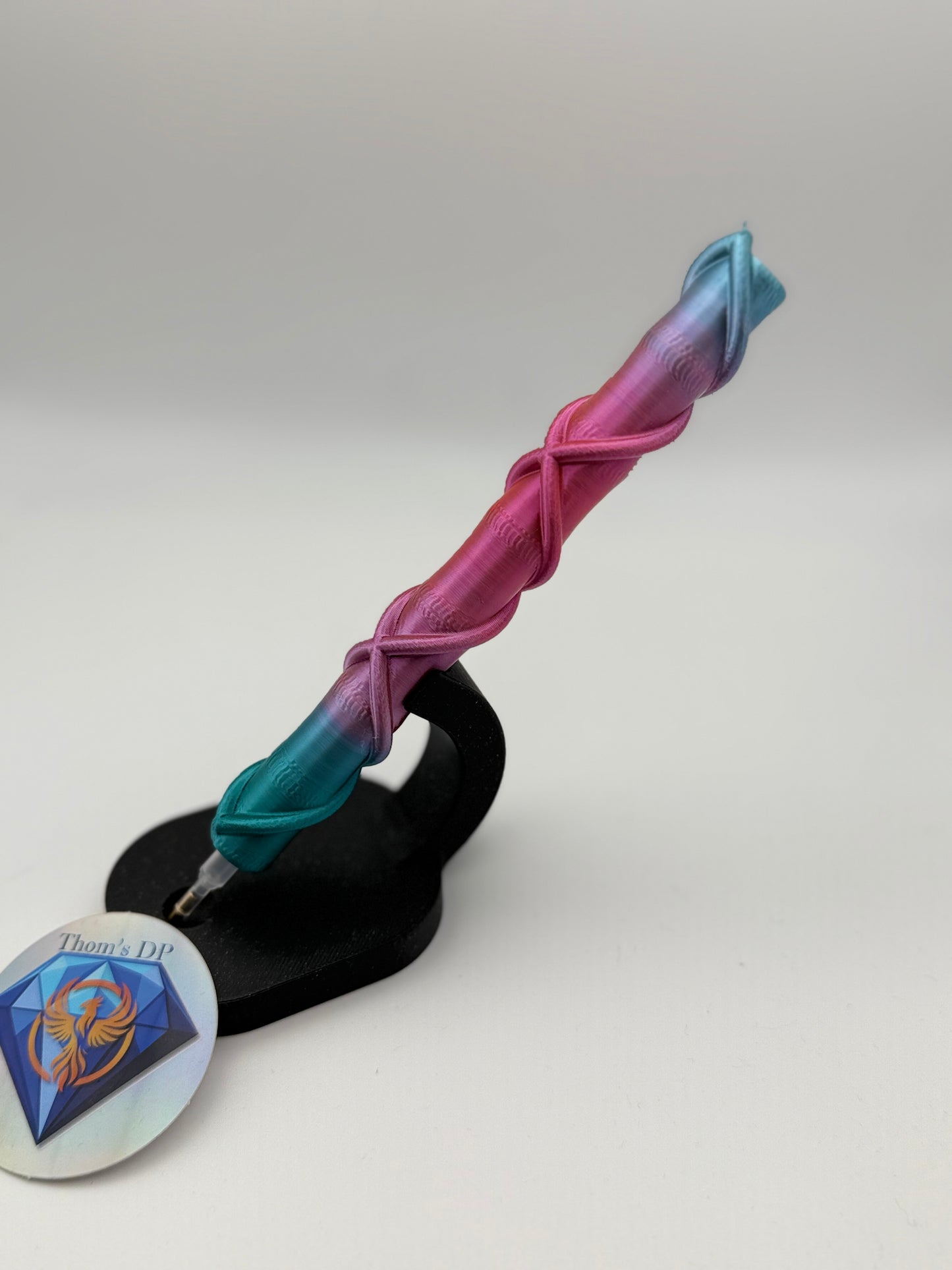 Stylet ADN dégradé vert rose