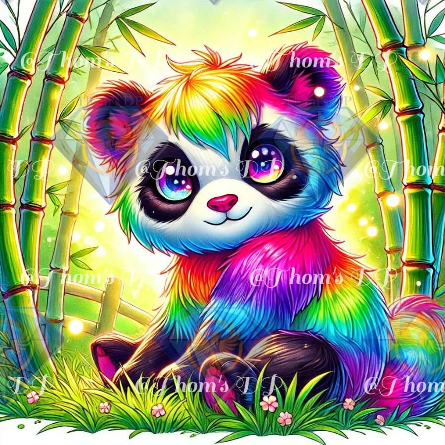 Panda Arc-en-ciel (50/50cm)