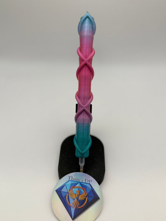 Stylet ADN dégradé vert rose