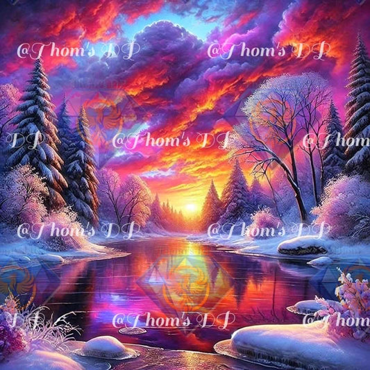 Crépuscule Hivernal (60/60cm)