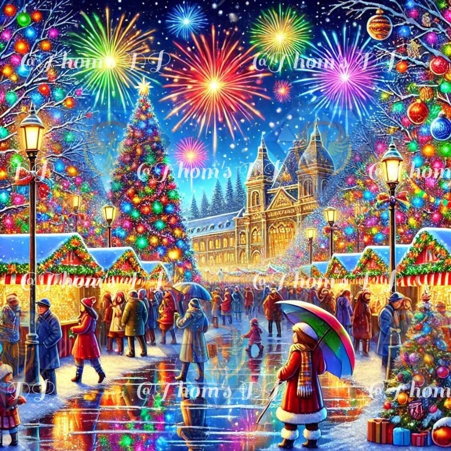 Le Marché de Noël (60/60cm)