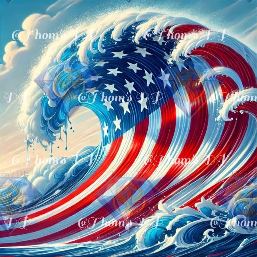 La Grande Vague Américaine (60/60cm)