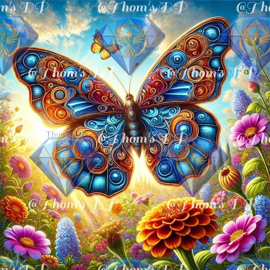 Le papillon des merveilles (60/60cm)