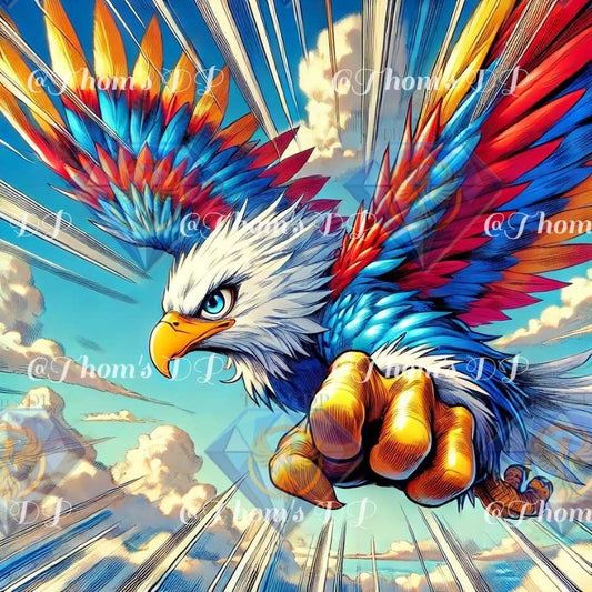 L’aigle de la liberté (60/60cm)￼